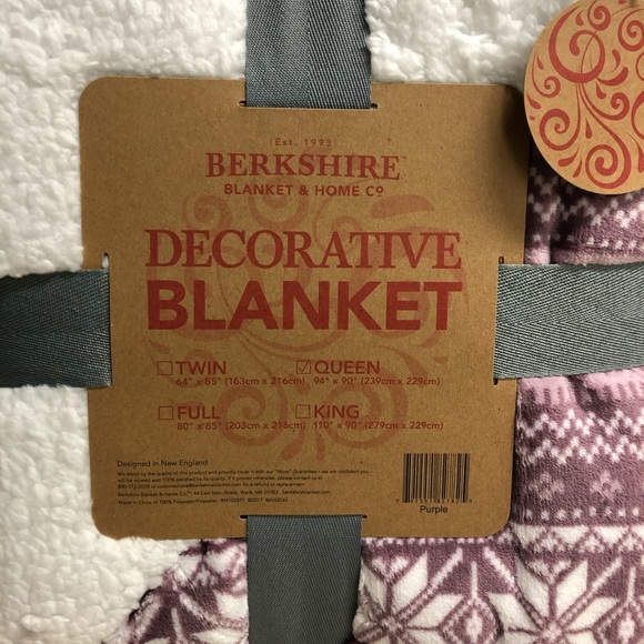 Berkshire | Decorative Blanket | Purple & White | Queen (PM_B52) - Picture 3 of 4